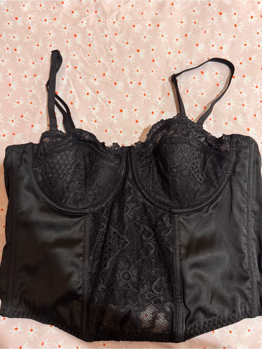 Black Lace Corset Top